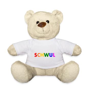 Schwul - Teddy - Weiß - Vorne