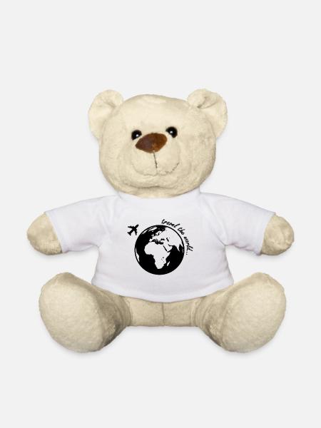 Parcourez le monde - excellente idée cadeau pour les voyageurs - Nounours - blanc