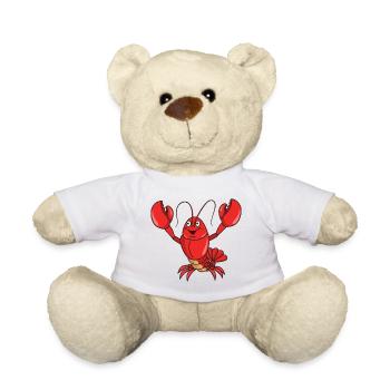 Funny Cute Lobster Marine Crustaceans - Teddy Bear - white - Front