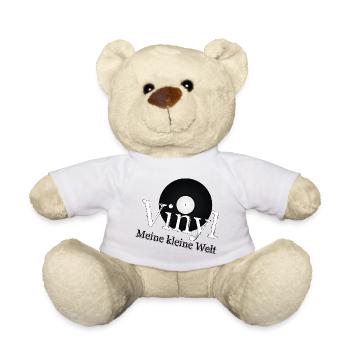 Vinyl - Schallplatte - Meine kleine Welt - Teddy - Weiß - Vorne