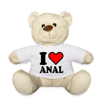 I love anal - Teddy - Weiß - Vorne