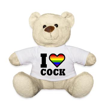 I love cock - Nounours - blanc - Devant