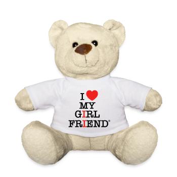 I Love My Girlfriend - Nounours - blanc - Devant