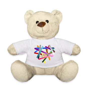 LOVE - kreuz und quer gewickelt - Teddy - Weiß - Vorne