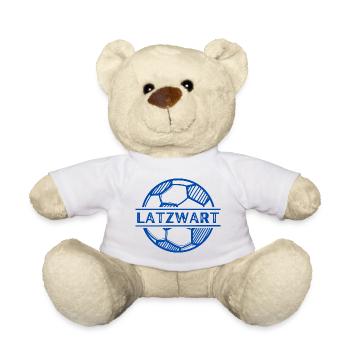 Latzwart- Baby Platzwart, Fußball, Junge, Mädchen - Teddy - Weiß - Vorne