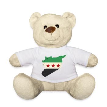 Freies Syrien Flagge - Teddy - Weiß - Vorne