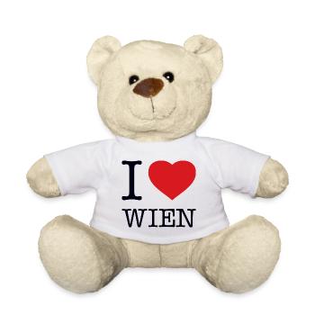 I LOVE VIENNA - Teddy Bear - white - Front