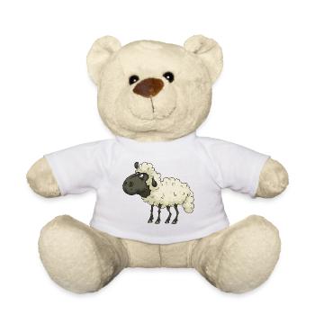 Funny Cute Cool Sheep Lamb - Teddy Bear - white - Front