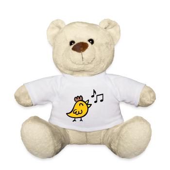 chant poussin - Nounours - blanc - Devant