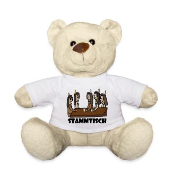 Regulars' table black - Teddy Bear - white - Front