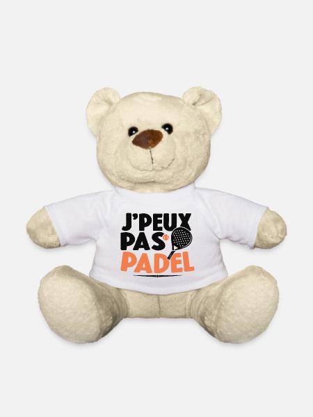 Je Peux Pas J'ai Padel Cadeau Pour Joueur De Padel - Nounours - blanc