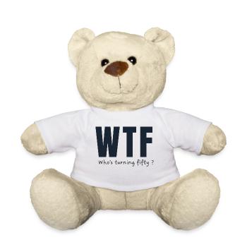 50th birthday - Teddy Bear - white - Front