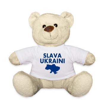 Slava ukraini - Nounours - blanc - Devant