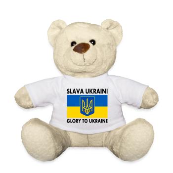 Slava ukraini - Nounours - blanc - Devant