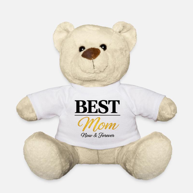 Dear Mom Now and Forever - Teddy Bear - white