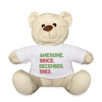 Awesome Since December Christmas Ave 1983 - Teddy Bear - white - Front