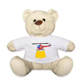 Hubschrauber Geburtstag 8 - Teddy - Weiß - Vorne
