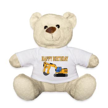 Bagger Happy Birthday 7 - Teddy - Weiß - Vorne