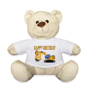 Bagger Happy Birthday 2 - Teddy - Weiß - Vorne