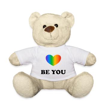 Sei du LGBT Rainbow Heart Pride Monat - Teddy - Weiß - Vorne