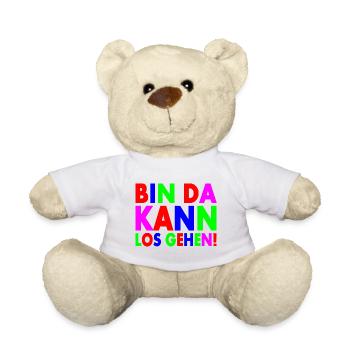 Bin da kann losgehen - Teddy - Weiß - Vorne