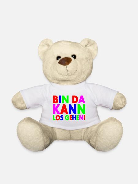 Bin da kann losgehen - Teddy - Weiß