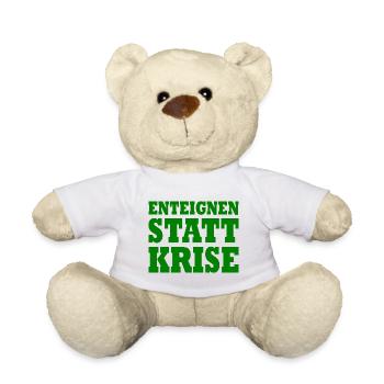 Enteignen statt krise - Teddy - Weiß - Vorne