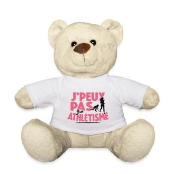 Je Peux Pas J'ai Athlétisme Cadeau De Sport - Nounours - blanc - Devant
