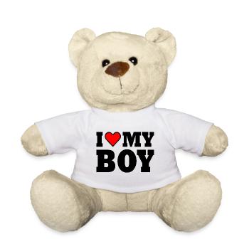 I love my boy - Teddy - Weiß - Vorne