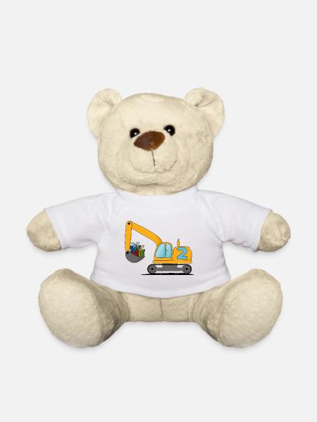 Bagger Kinder 2. Geburtstag - Teddy - Weiß