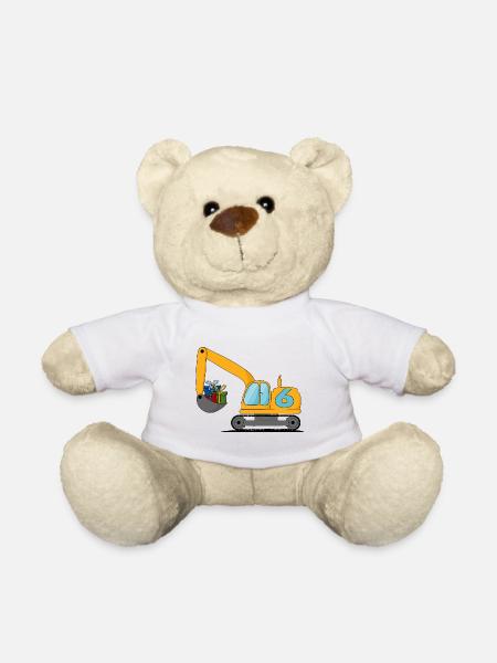 Pelle enfants 6ème anniversaire - Nounours - blanc