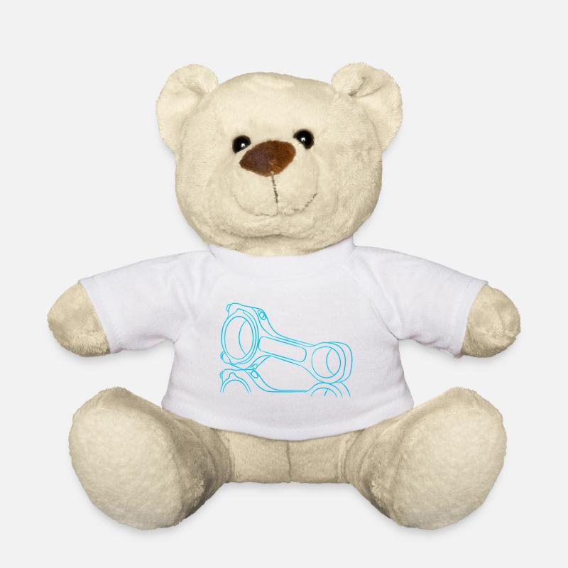 Pleuel türkis - Teddy - Weiß