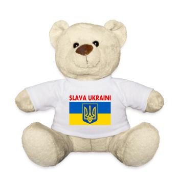 Slava ukraini - Nounours - blanc - Devant
