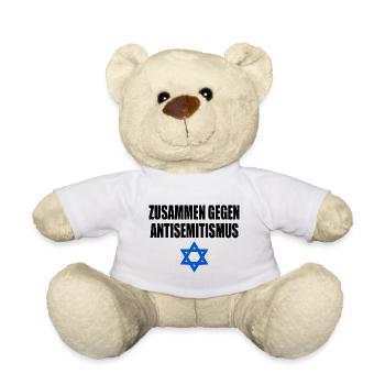 zusammen gegen antisemitismus - Teddy - Weiß - Vorne