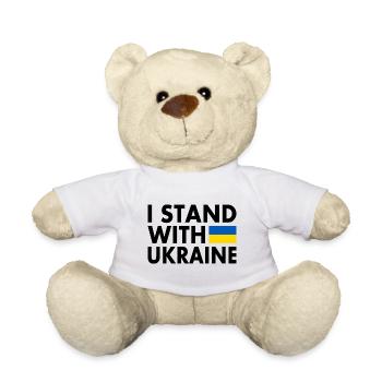I stand with ukraine - Nounours - blanc - Devant