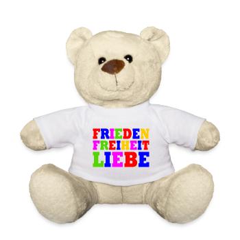 Frieden freiheit liebe - Teddy - Weiß - Vorne