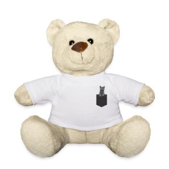 British shorthair cat - Teddy Bear - white - Front