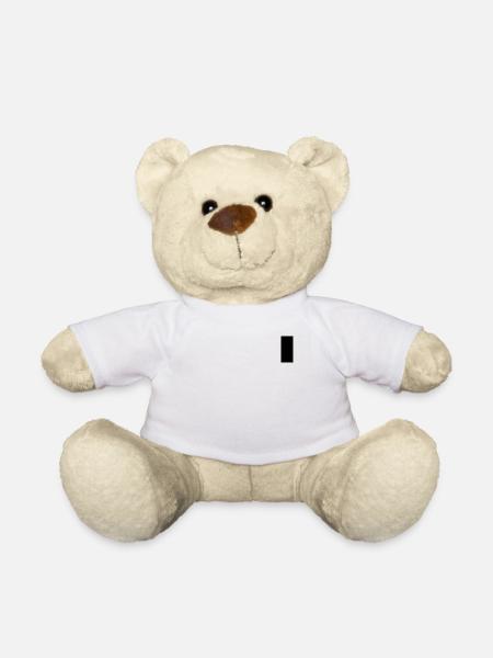 The fifth element as a rectangle in black - Teddy Bear - white