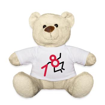 Finally: 18 years! - Teddy Bear - white - Front