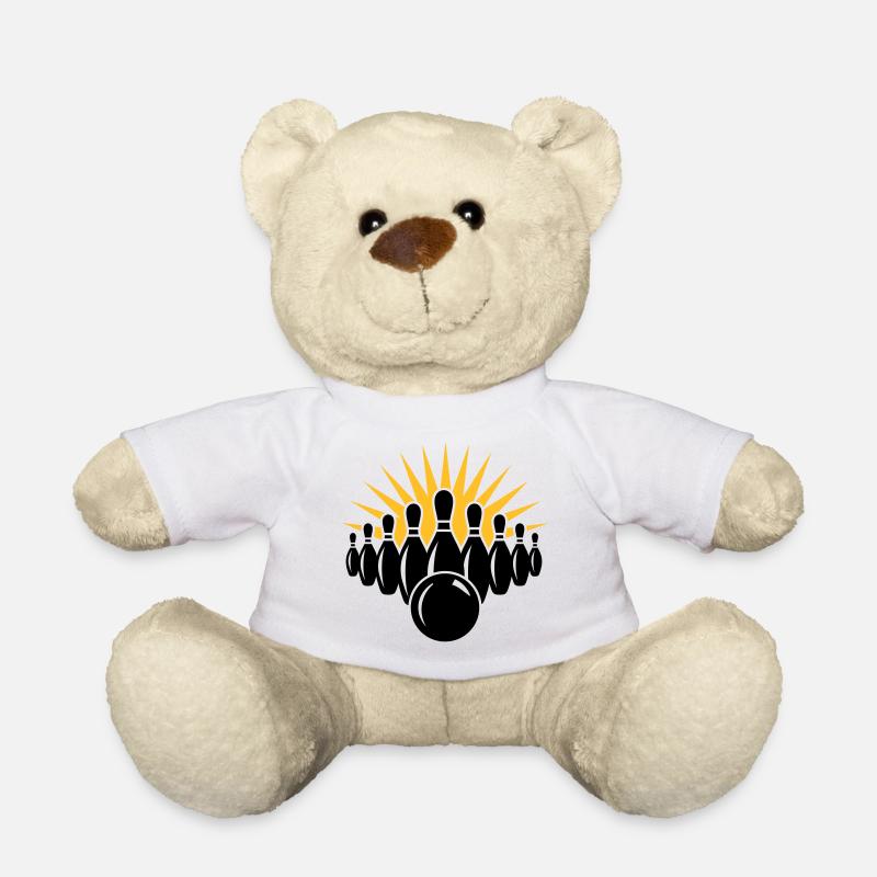 Kegeln - Teddy - Weiß