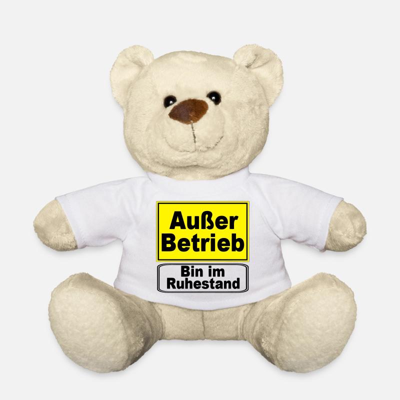 Rente Rentner Außer Betrieb,Ruhestand(25) - Teddy - Weiß