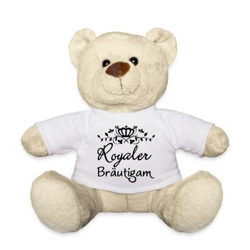 Royaler Bräutigam Geschenk - Teddy - Weiß - Vorne