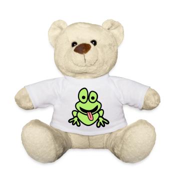 Frog with tongue - Teddy Bear - white - Front