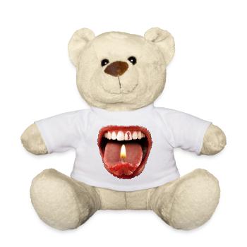 Date of birth 1 - tongue teeth - Teddy Bear - white - Front