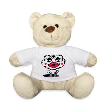 A toad with a thick lip - Teddy Bear - white - Front