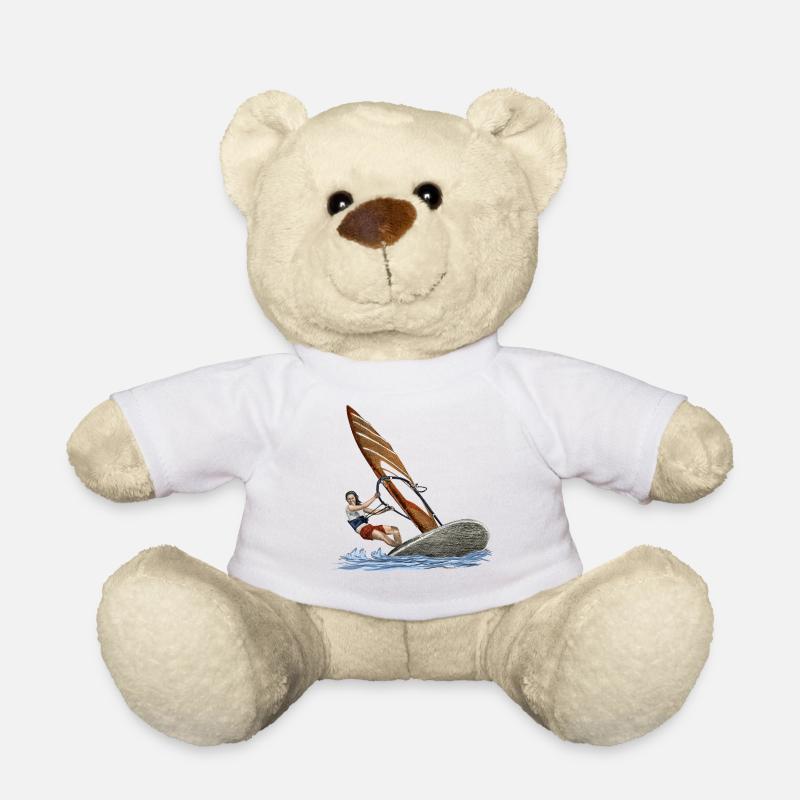Windsurfing - Teddy Bear - white