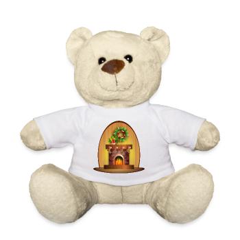 christmas winter reindeer santa claus ugly chr - Teddy Bear - white - Front