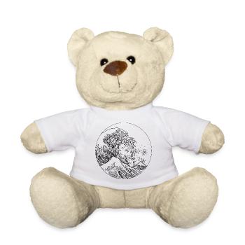 Welle in schwarz weiß - Teddy - Weiß - Vorne