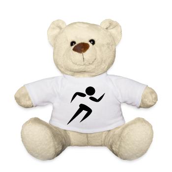 running Laufen Läufer Sprinter Sprint Silhouette - Teddy - Weiß - Vorne