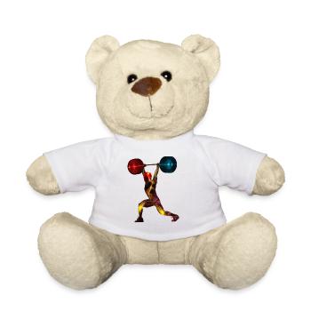 spacy weightlifter - Teddy Bear - white - Front